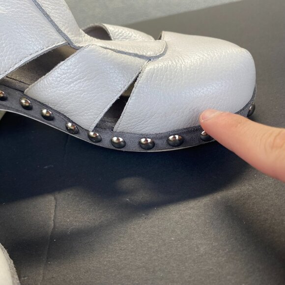 Jeffrey Campbell Genuine Leather Platform/Clogs/Sandals White Size 8.5 M - Picture 14 of 16